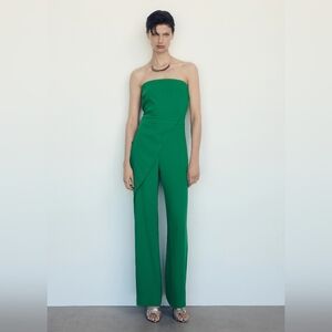 Mango Long strapless jumpsuit Ssmall